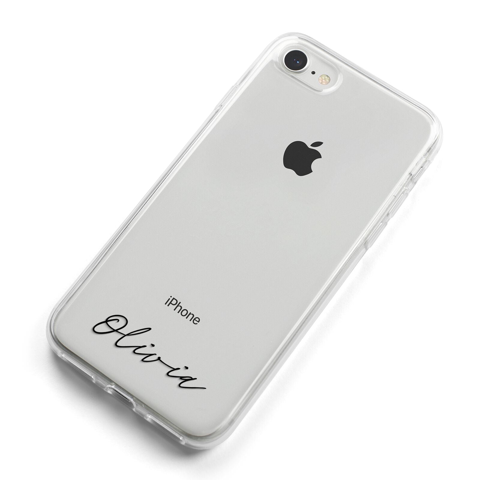 Scroll Text Name iPhone 8 Bumper Case on Silver iPhone Alternative Image