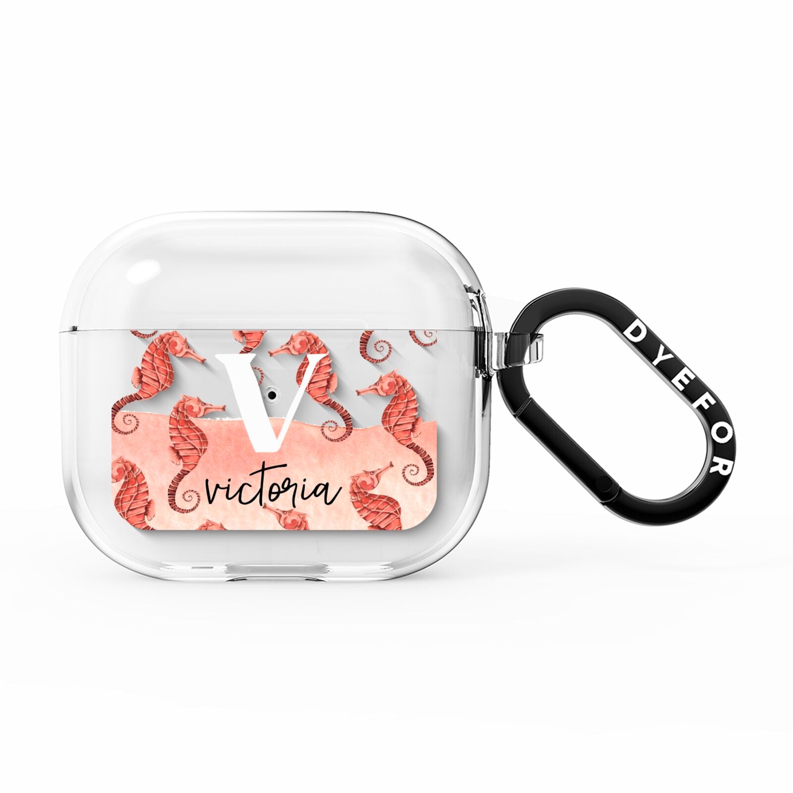 Sea Horse Personalised AirPods Clear Case 3rd Gen