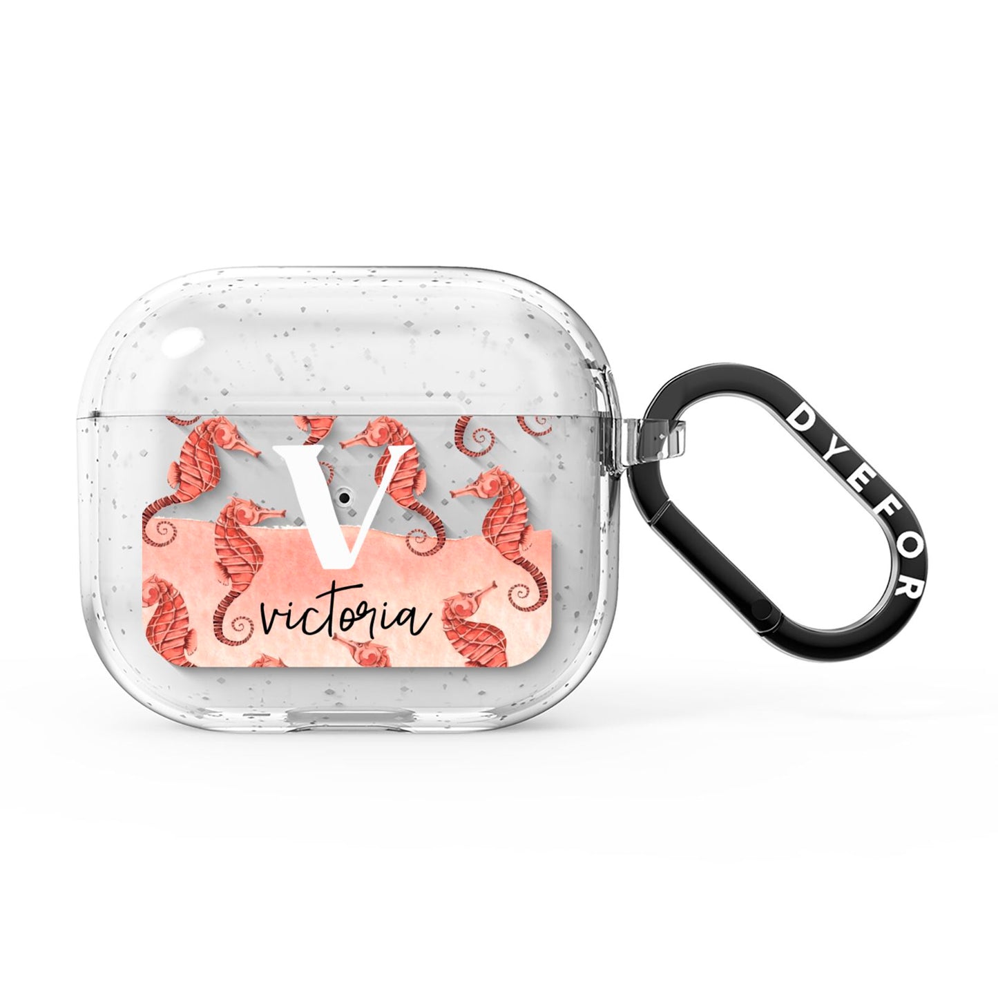 Sea Horse Personalised AirPods Glitter Case 3rd Gen