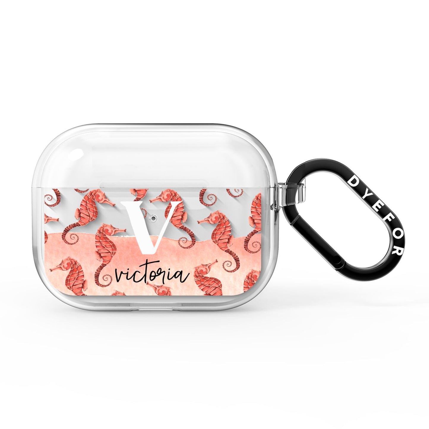 Sea Horse Personalised AirPods Pro Clear Case