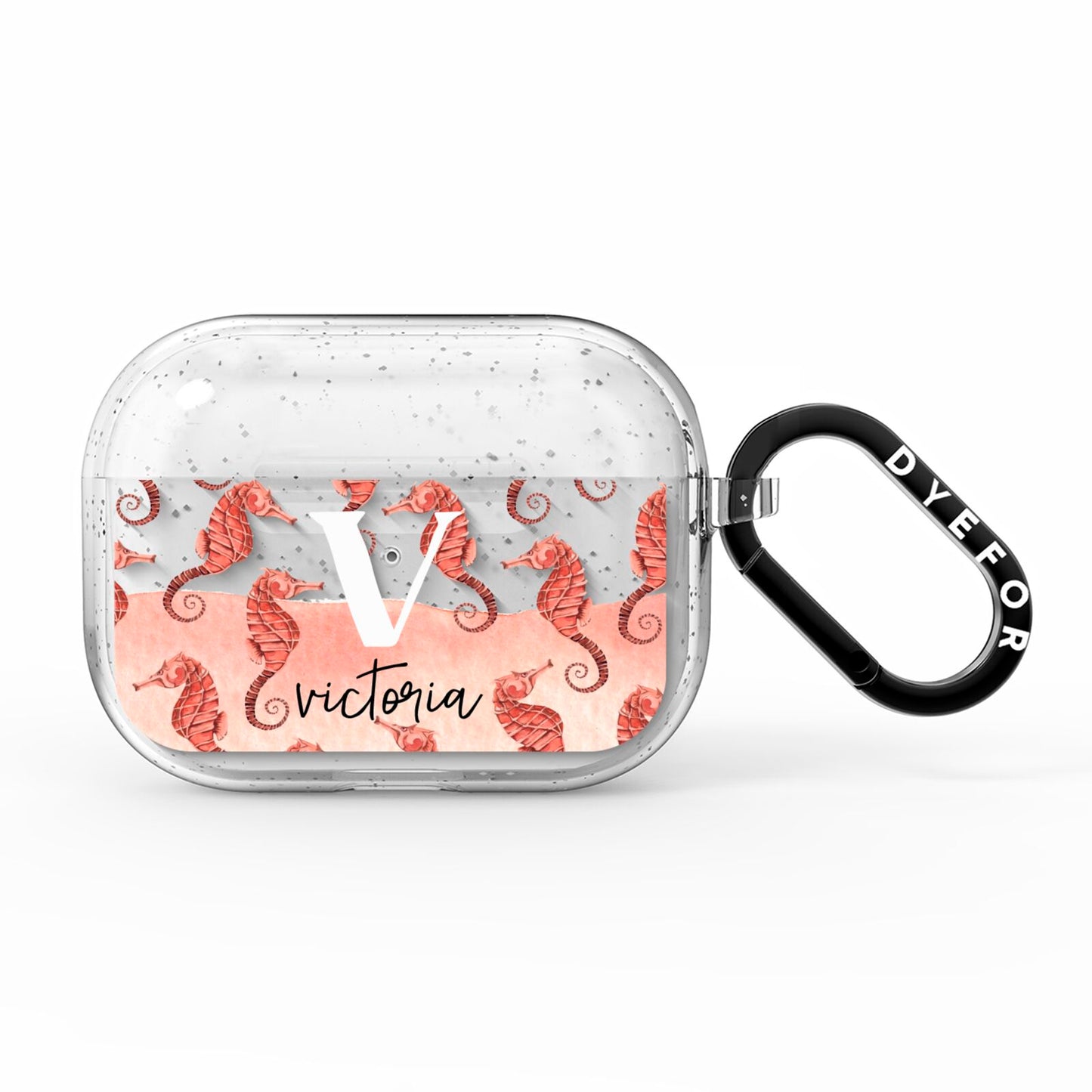 Sea Horse Personalised AirPods Pro Glitter Case