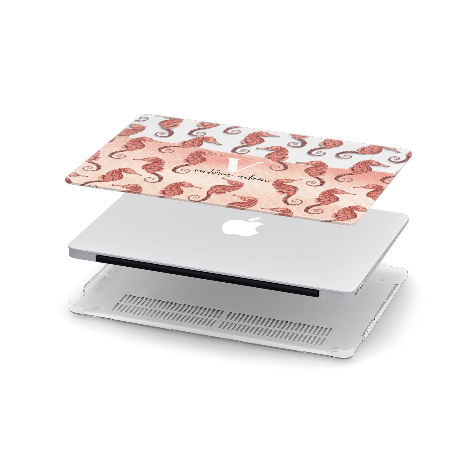 Sea Horse Personalised Apple MacBook Case in Detail