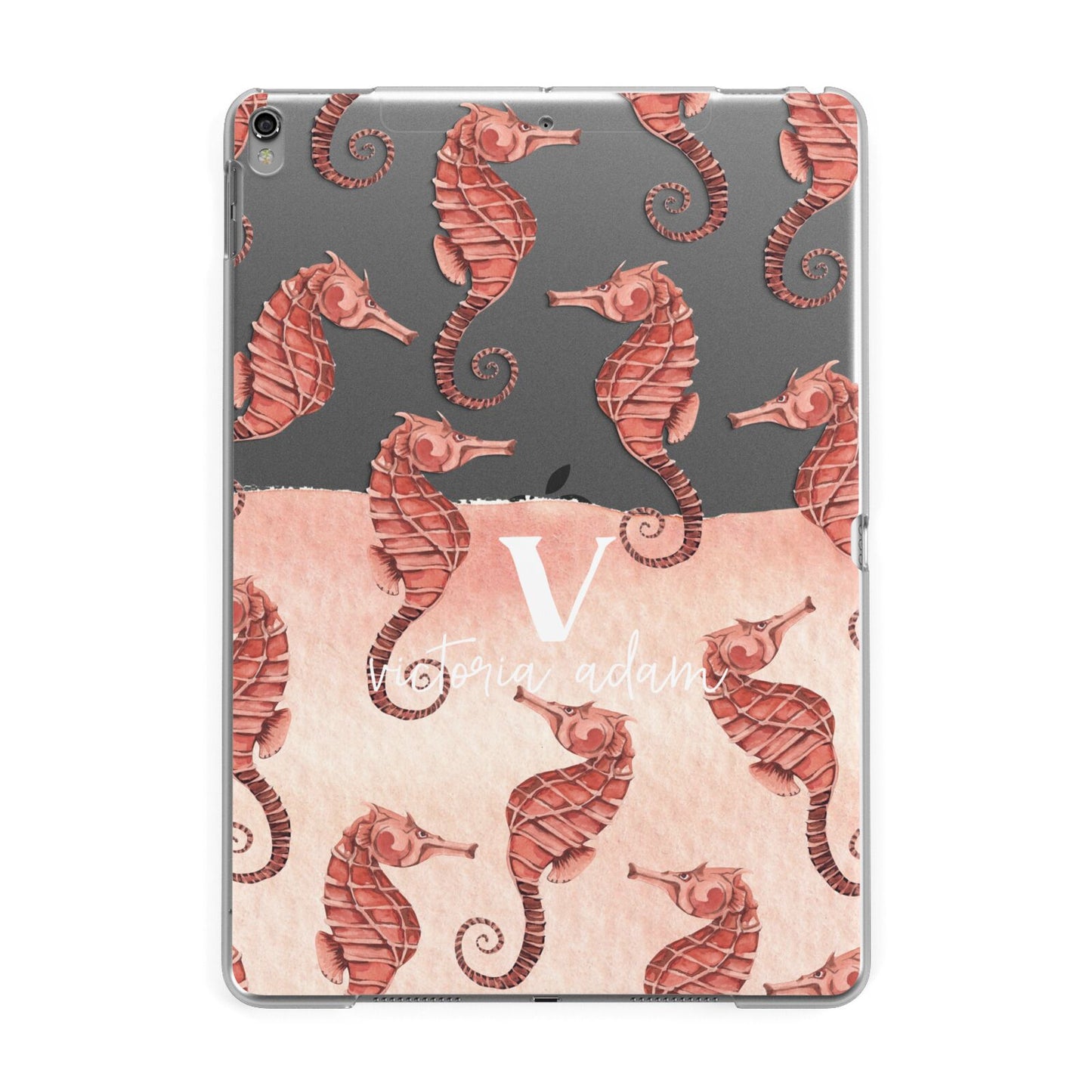 Sea Horse Personalised Apple iPad Grey Case