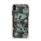 Sea Mermaid Apple iPhone Xs Max Impact Case Pink Edge on Black Phone