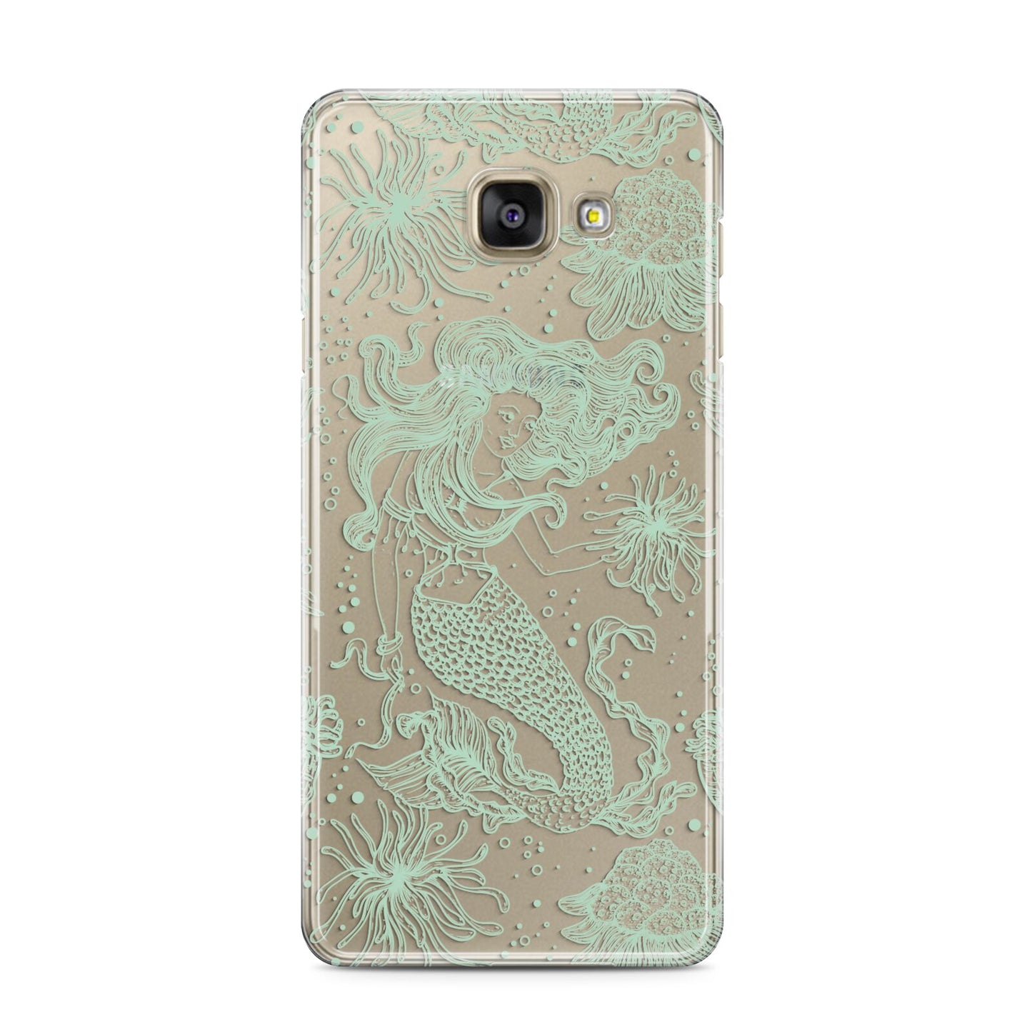 Sea Mermaid Samsung Galaxy A3 2016 Case on gold phone