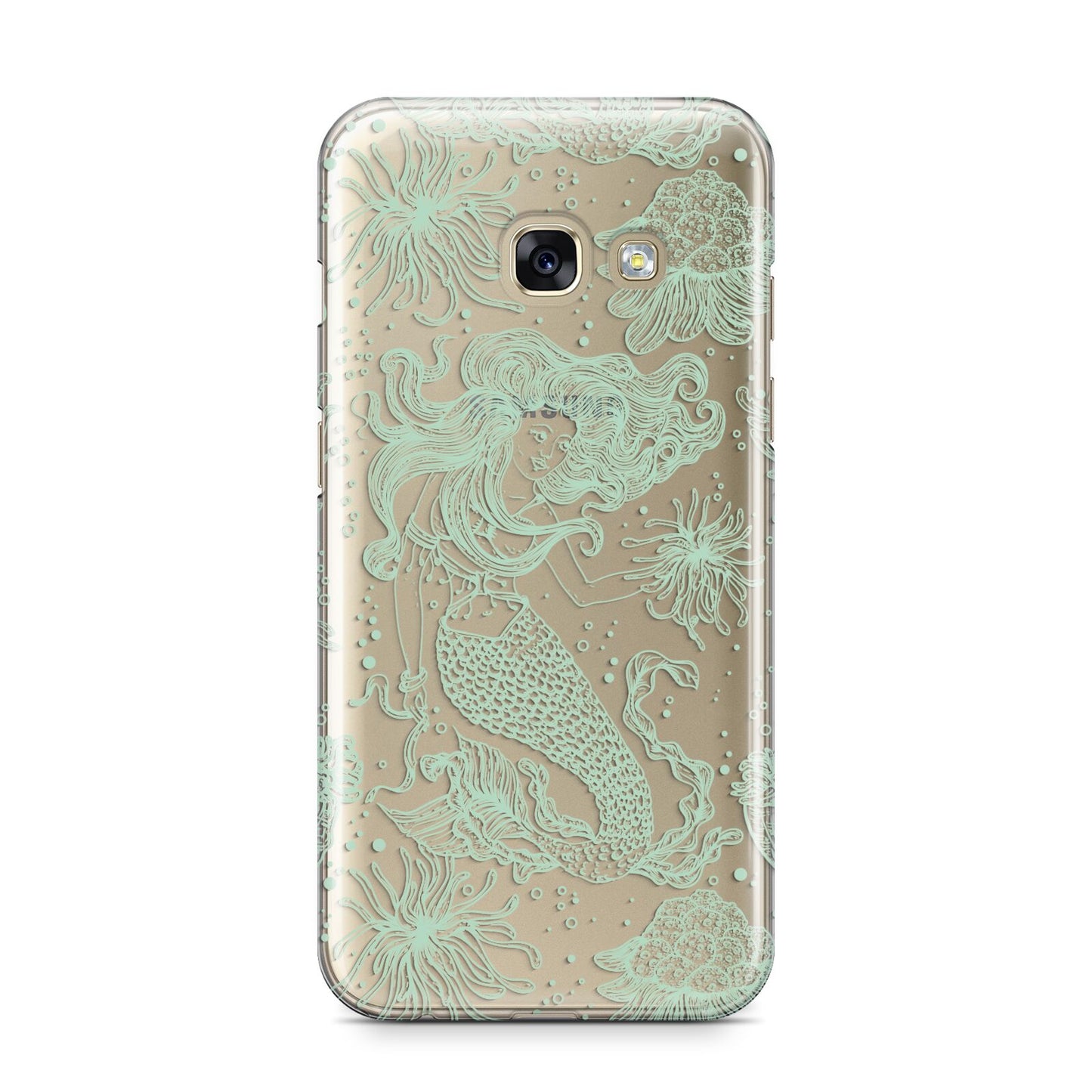 Sea Mermaid Samsung Galaxy A3 2017 Case on gold phone