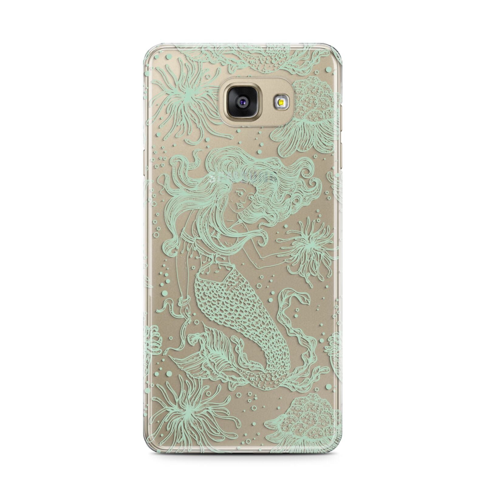 Sea Mermaid Samsung Galaxy A7 2016 Case on gold phone