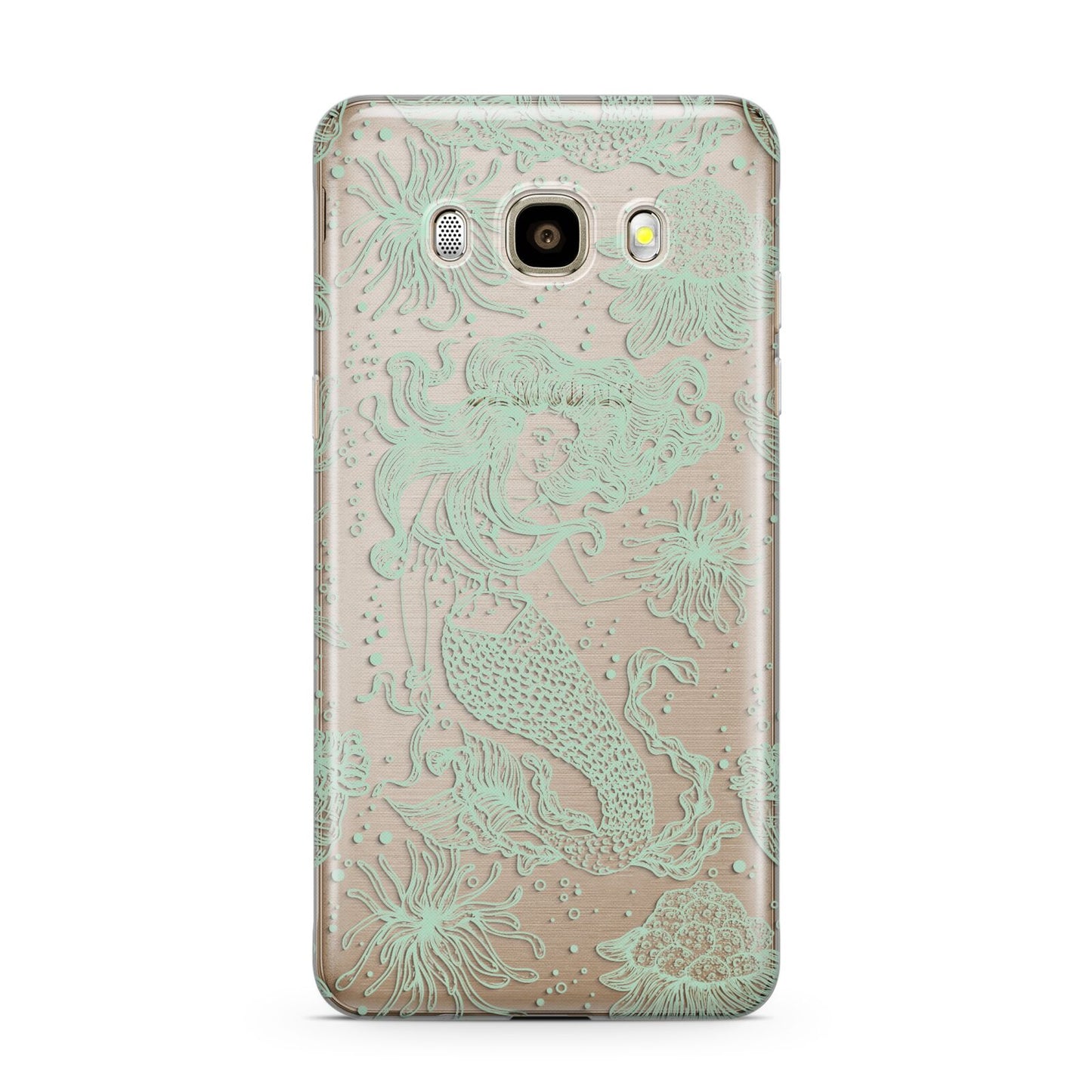 Sea Mermaid Samsung Galaxy J7 2016 Case on gold phone