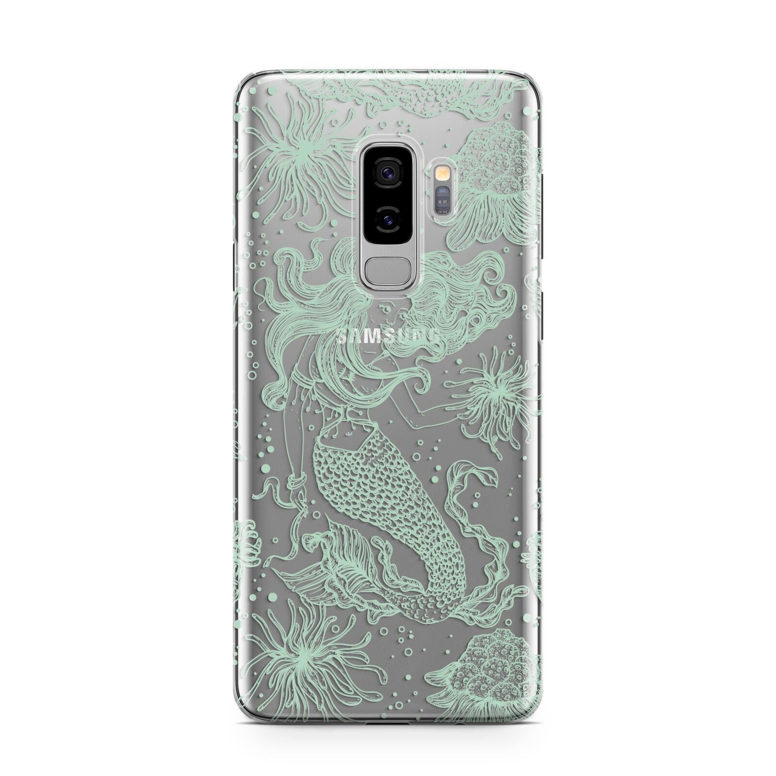 Sea Mermaid Samsung Galaxy S9 Plus Case on Silver phone