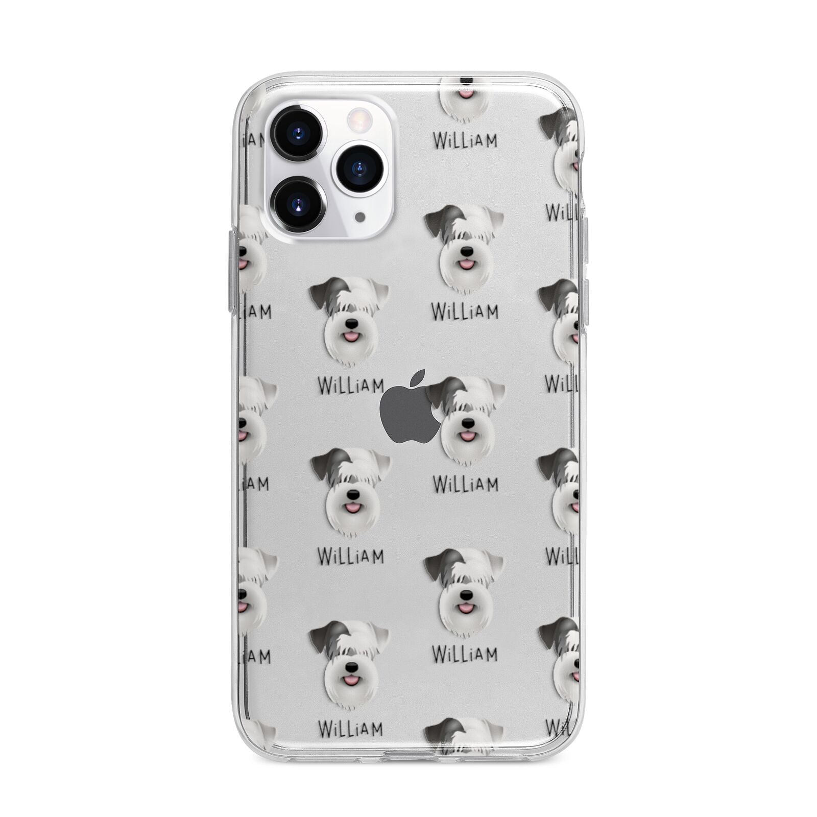 Sealyham Terrier Icon with Name Apple iPhone 11 Pro Max in Silver with Bumper Case