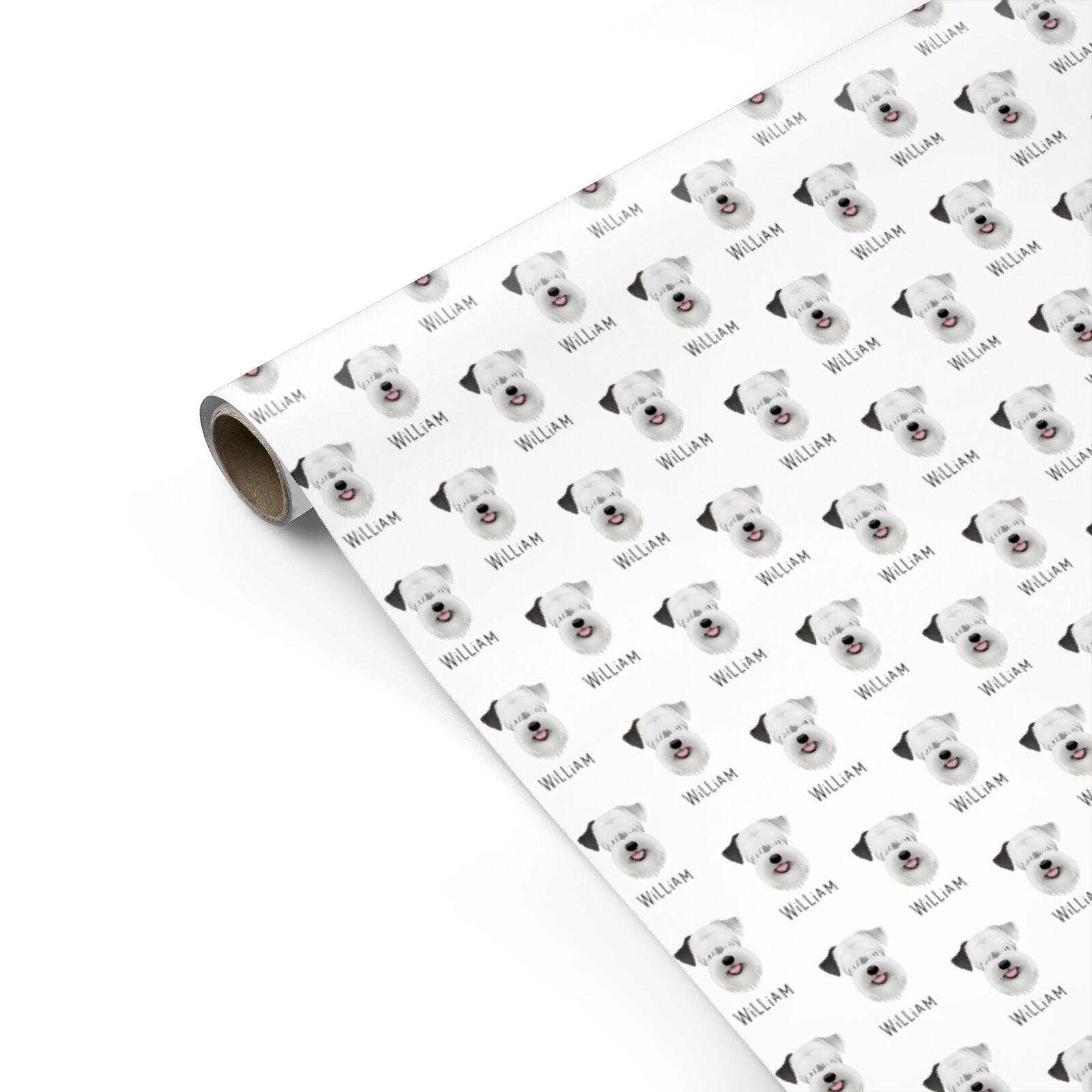 Sealyham Terrier Icon with Name Personalised Gift Wrap