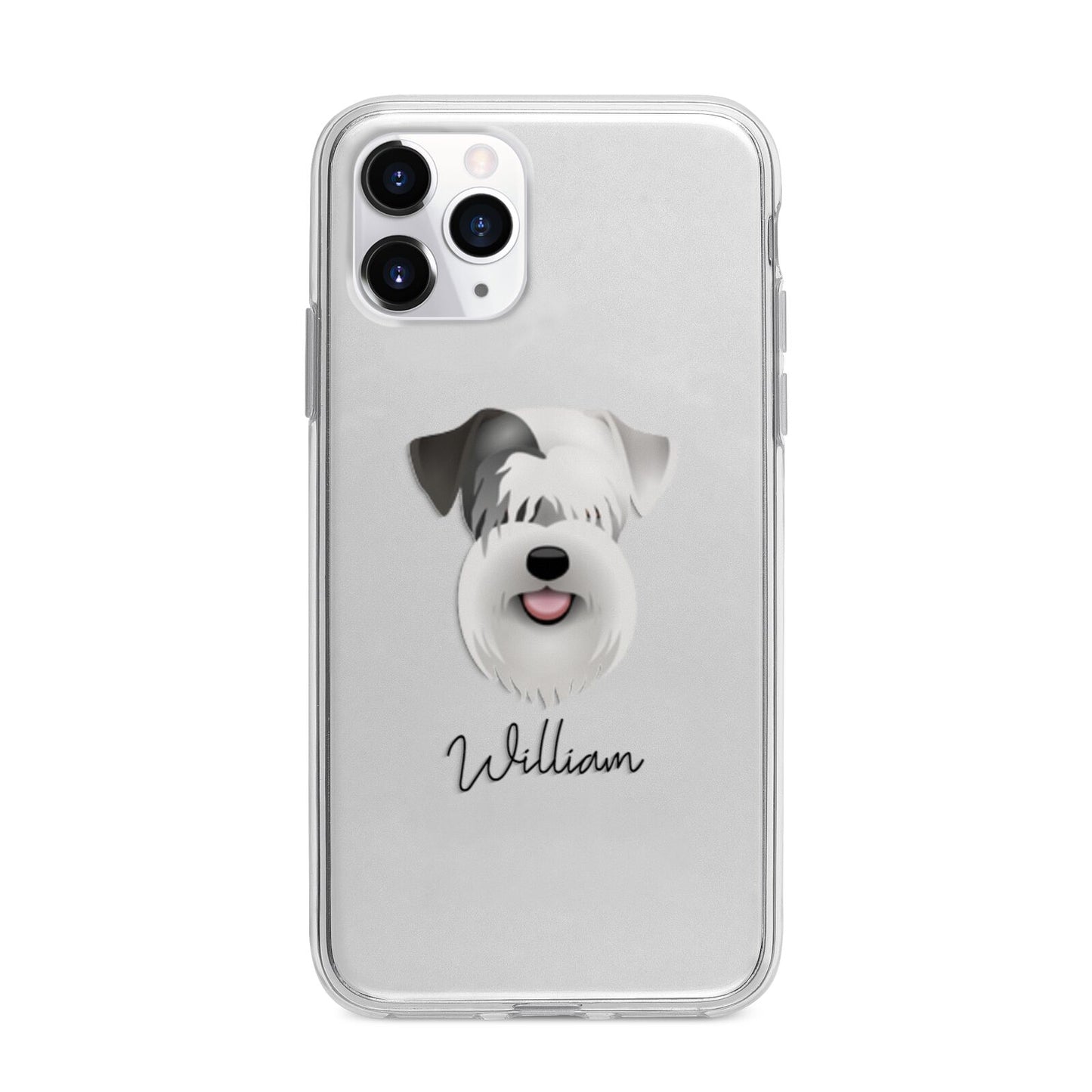 Sealyham Terrier Personalised Apple iPhone 11 Pro in Silver with Bumper Case