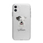 Sealyham Terrier Personalised Apple iPhone 11 in White with Bumper Case