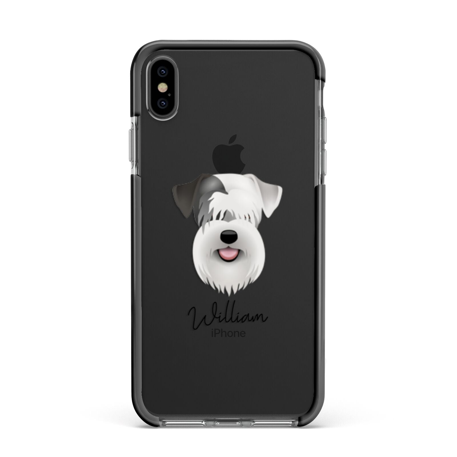 Sealyham Terrier Personalised Apple iPhone Xs Max Impact Case Black Edge on Black Phone