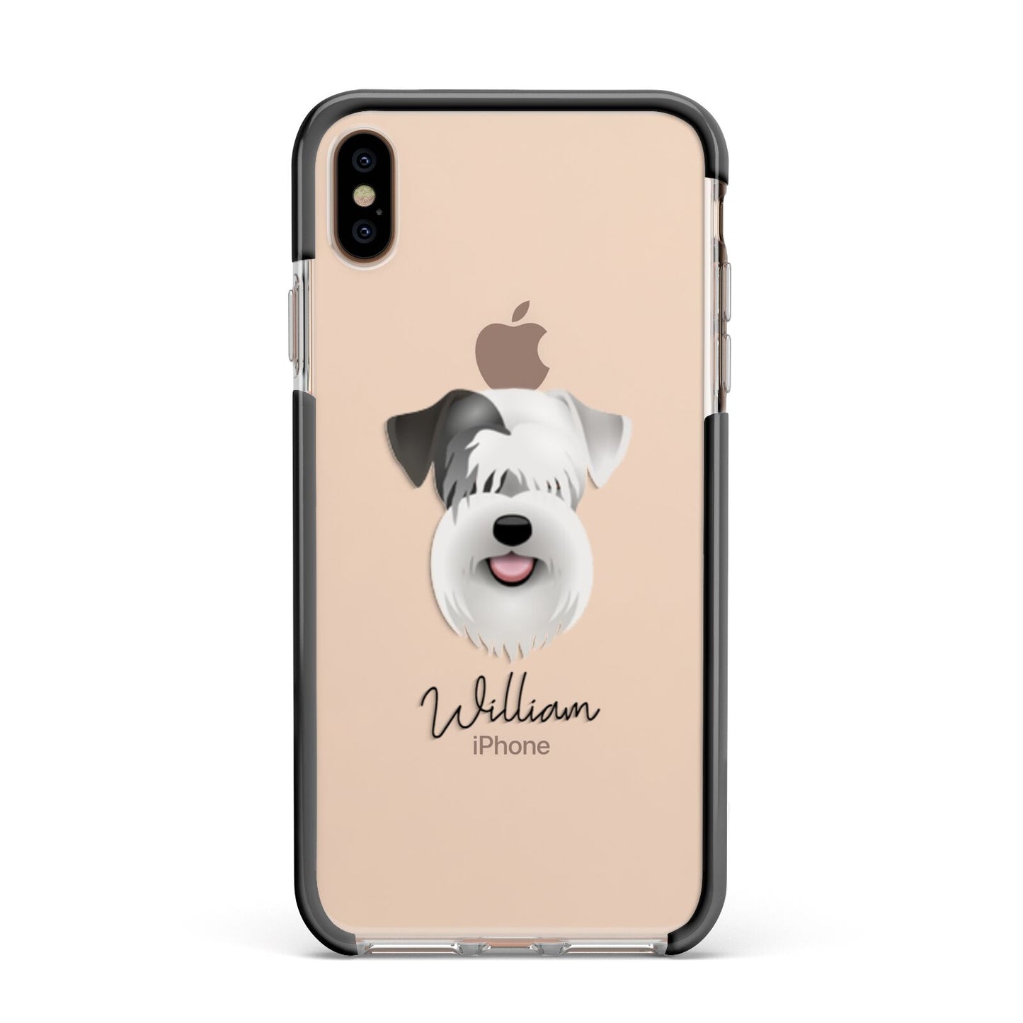 Sealyham Terrier Personalised Apple iPhone Xs Max Impact Case Black Edge on Gold Phone