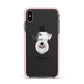 Sealyham Terrier Personalised Apple iPhone Xs Max Impact Case Pink Edge on Black Phone