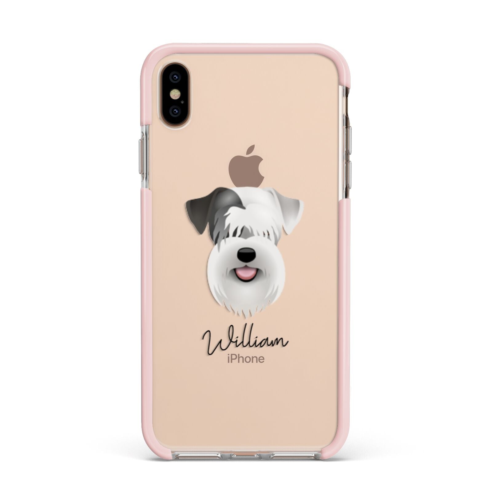 Sealyham Terrier Personalised Apple iPhone Xs Max Impact Case Pink Edge on Gold Phone
