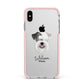 Sealyham Terrier Personalised Apple iPhone Xs Max Impact Case Pink Edge on Silver Phone