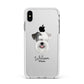 Sealyham Terrier Personalised Apple iPhone Xs Max Impact Case White Edge on Silver Phone