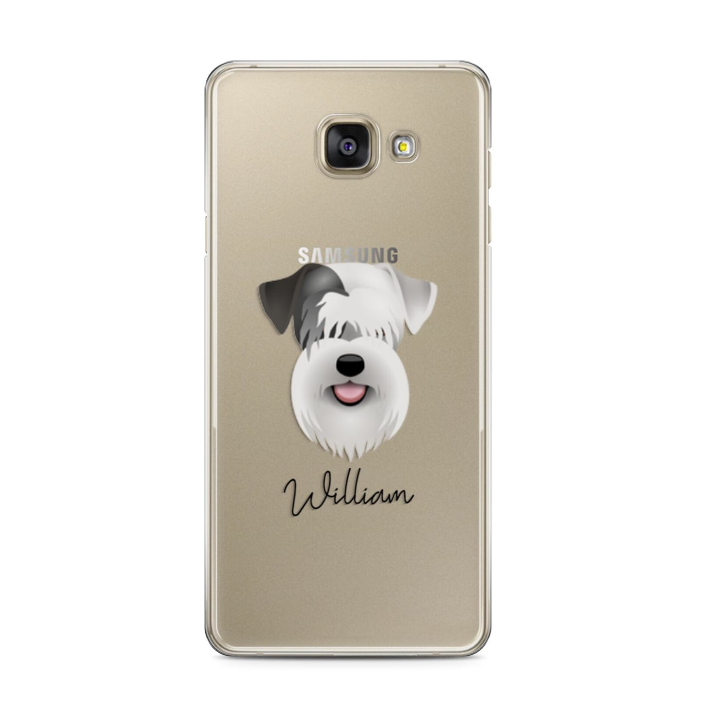 Sealyham Terrier Personalised Samsung Galaxy A3 2016 Case on gold phone