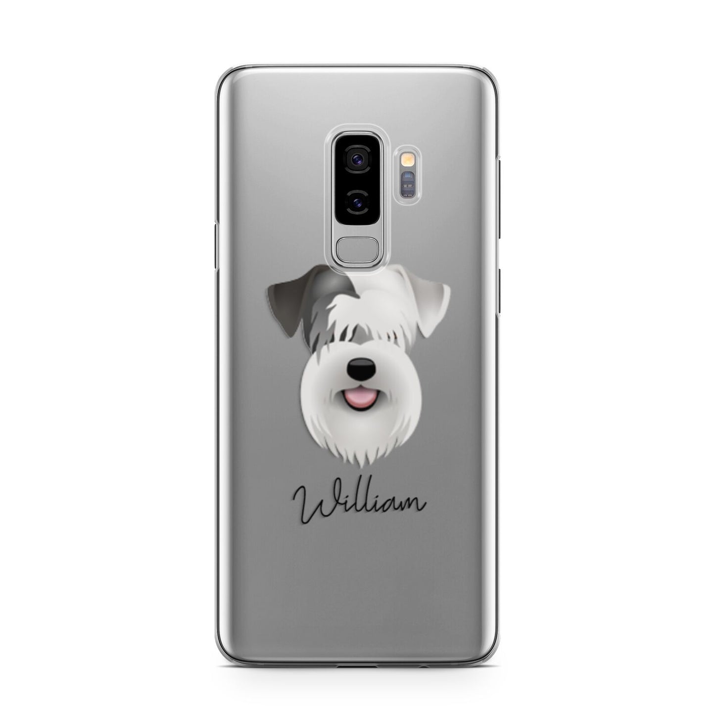 Sealyham Terrier Personalised Samsung Galaxy S9 Plus Case on Silver phone