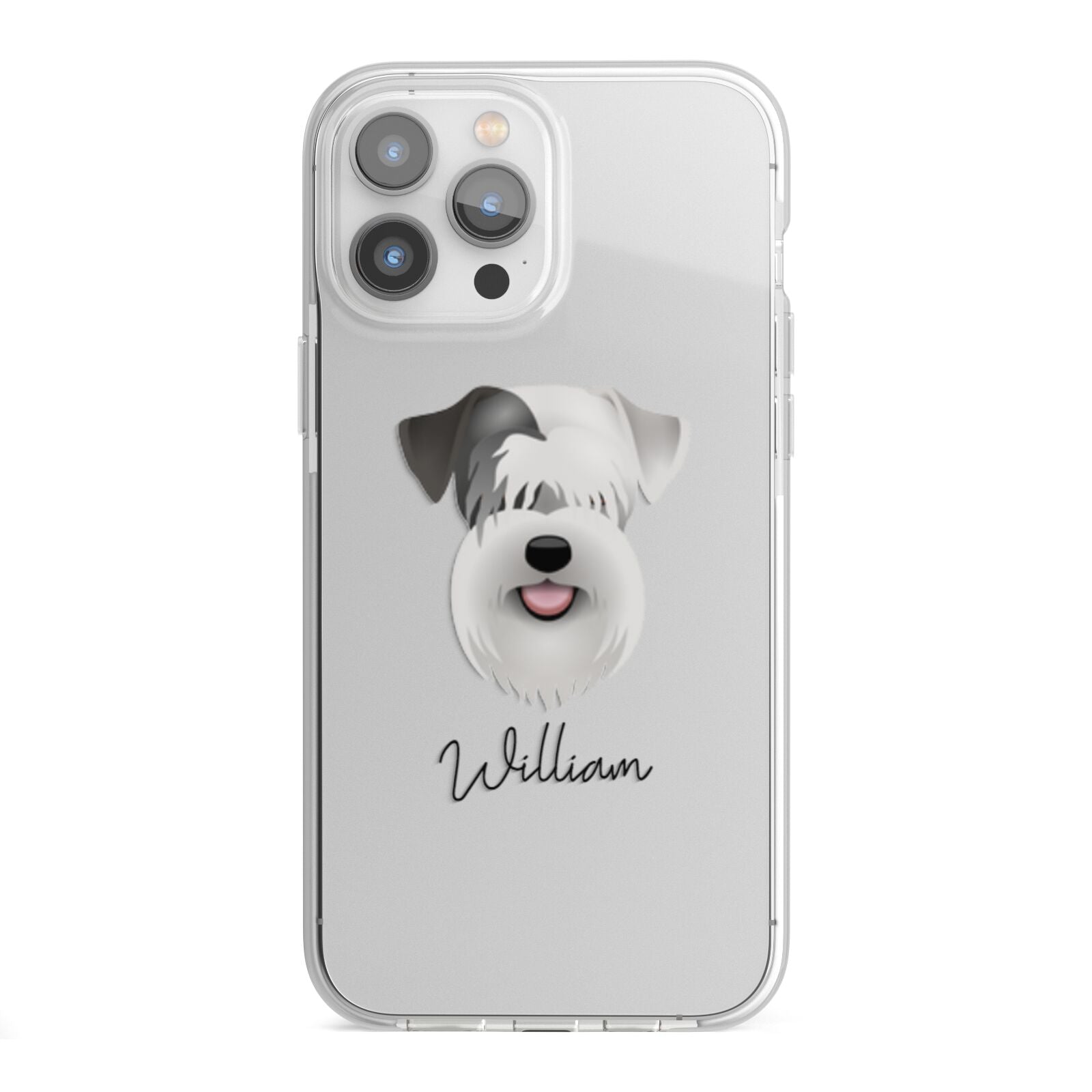 Sealyham Terrier Personalised iPhone 13 Pro Max TPU Impact Case with White Edges