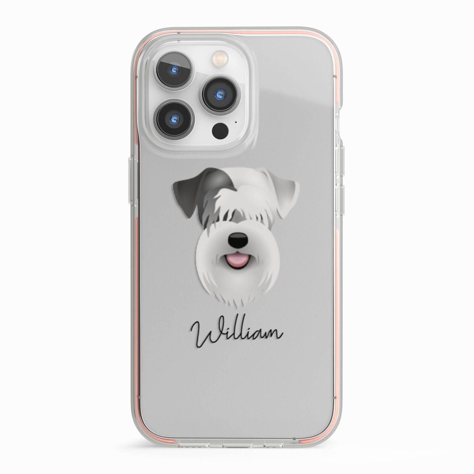Sealyham Terrier Personalised iPhone 13 Pro TPU Impact Case with Pink Edges