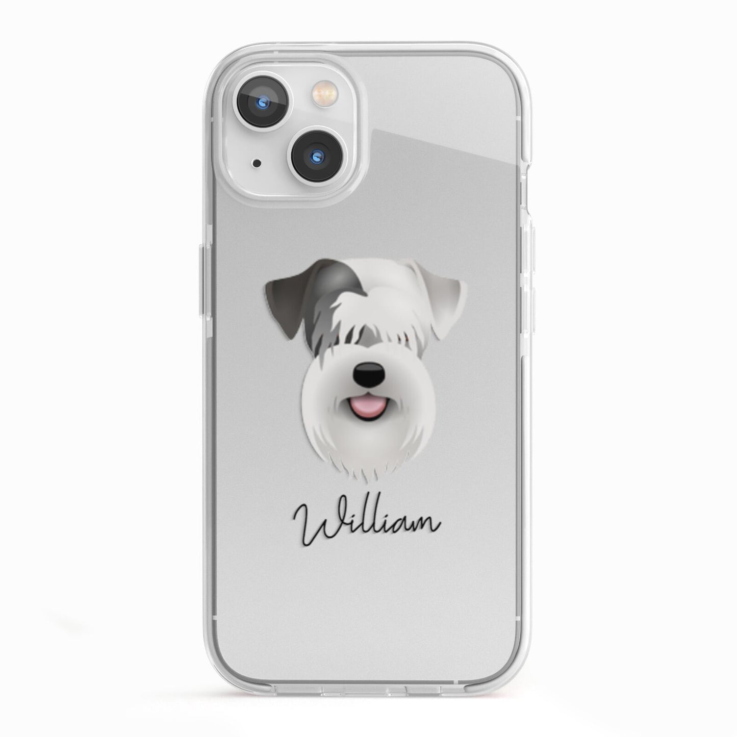 Sealyham Terrier Personalised iPhone 13 TPU Impact Case with White Edges