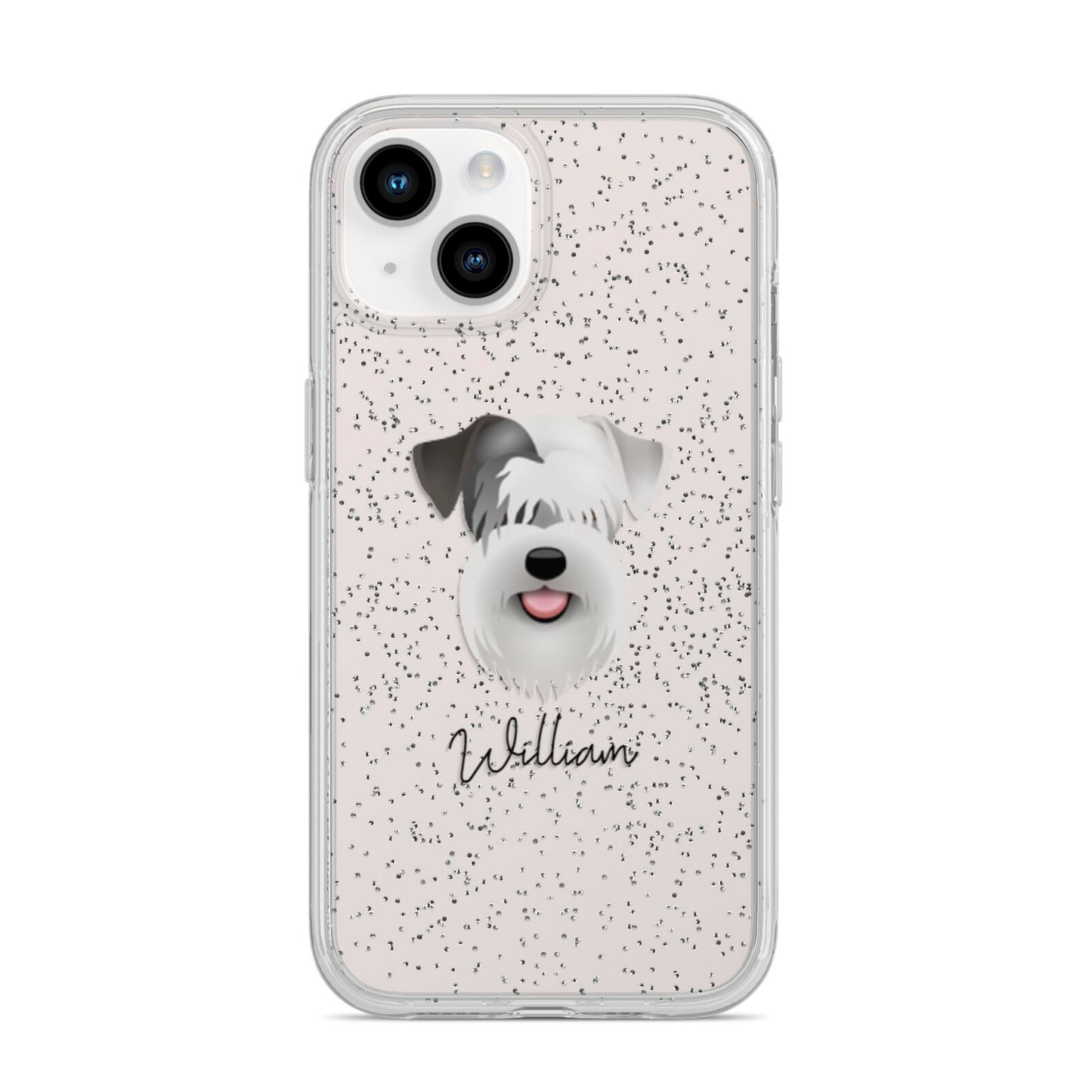 Sealyham Terrier Personalised iPhone 14 Glitter Tough Case Starlight