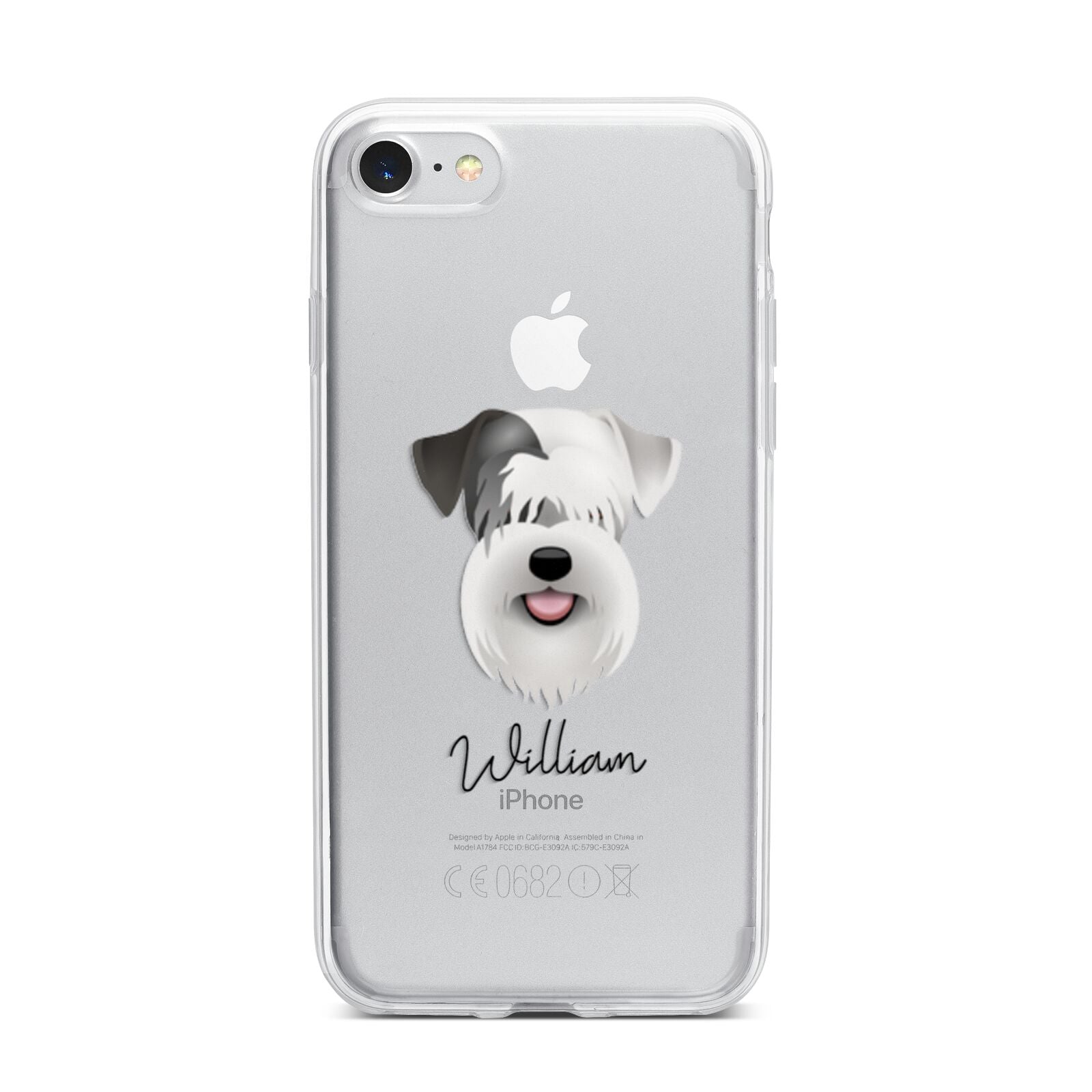 Sealyham Terrier Personalised iPhone 7 Bumper Case on Silver iPhone
