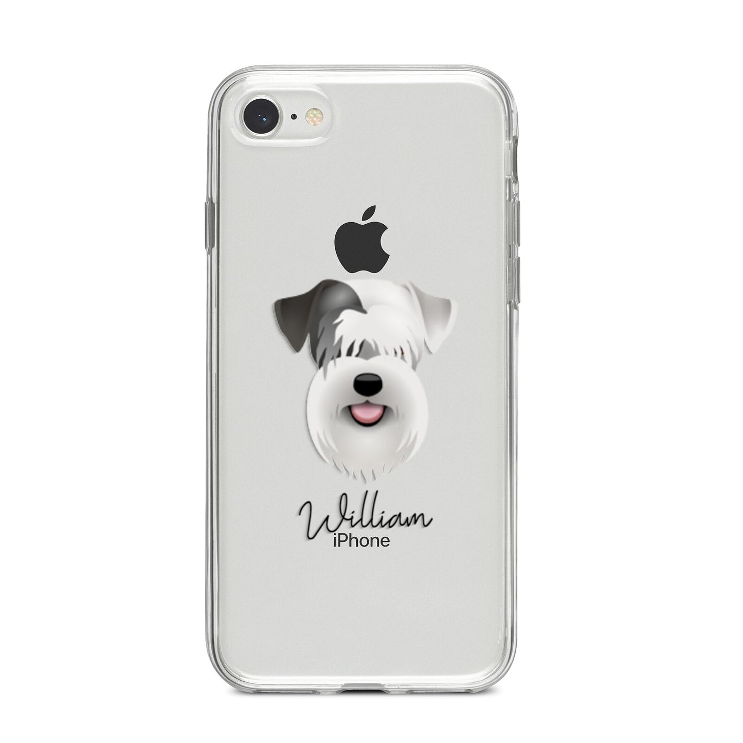 Sealyham Terrier Personalised iPhone 8 Bumper Case on Silver iPhone