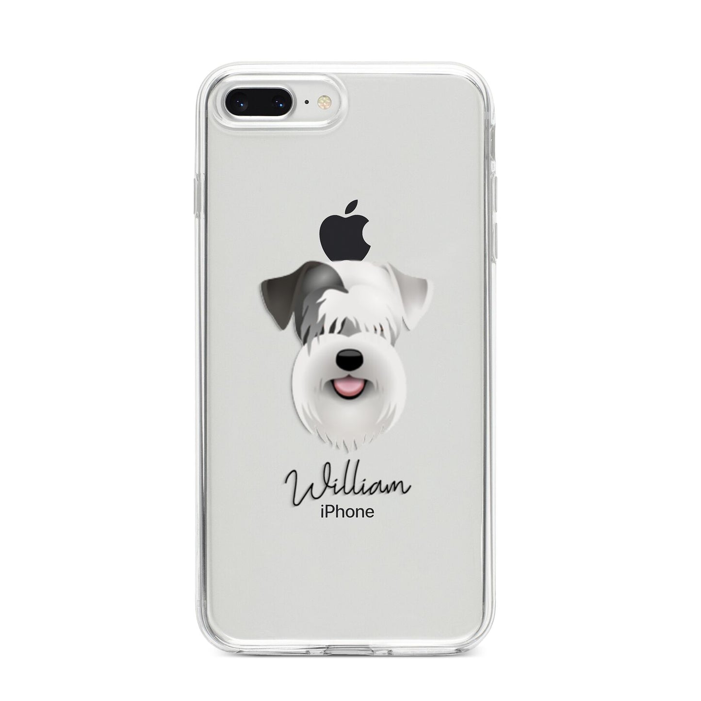 Sealyham Terrier Personalised iPhone 8 Plus Bumper Case on Silver iPhone