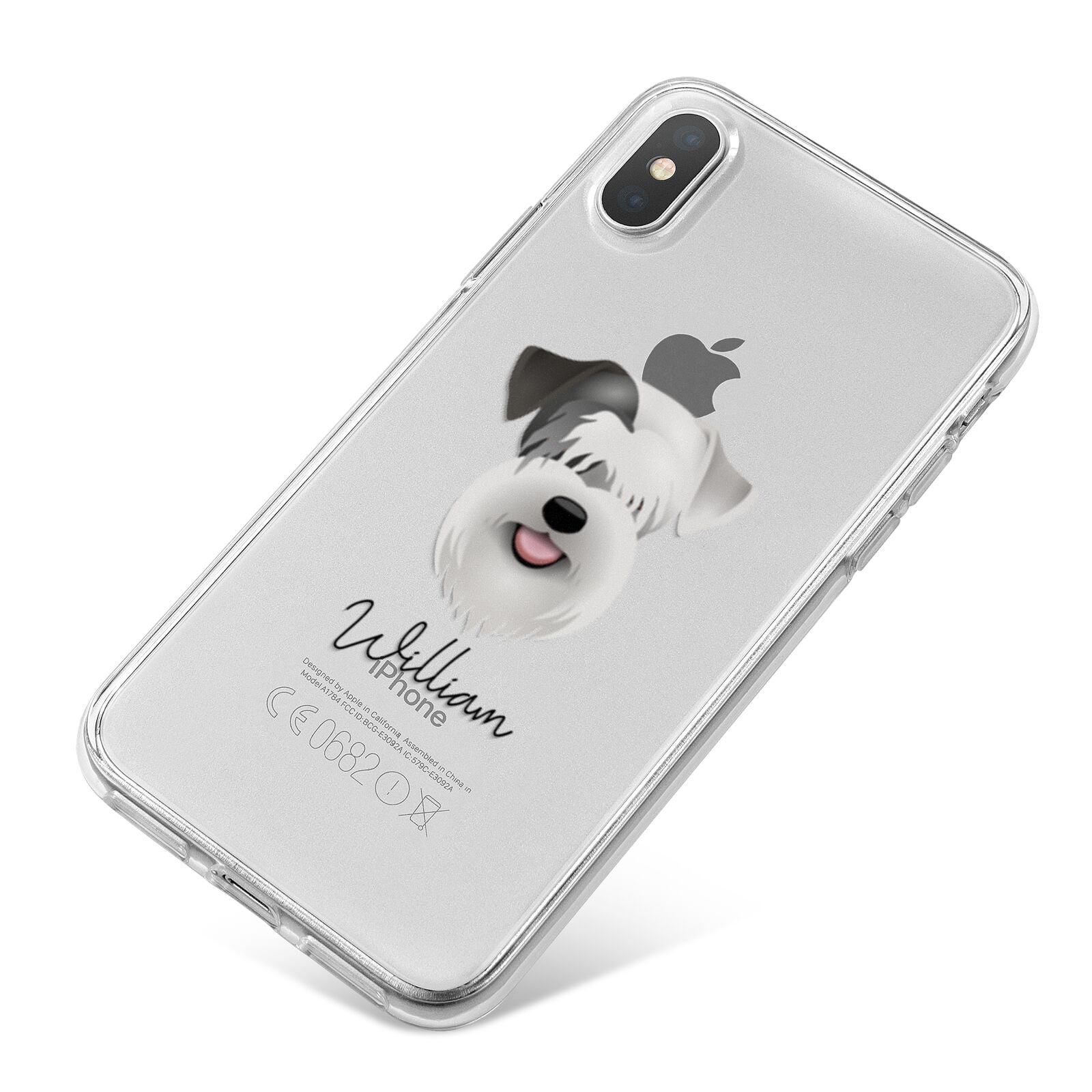 Sealyham Terrier Personalised iPhone X Bumper Case on Silver iPhone
