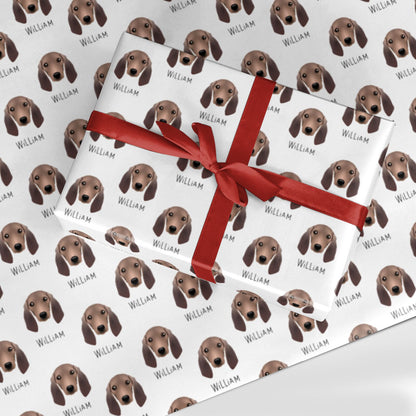Segugio Italiano Icon with Name Custom Wrapping Paper