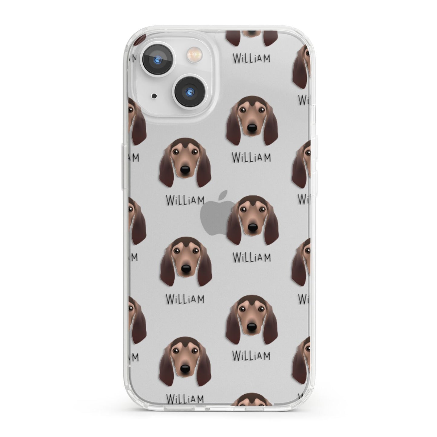 Segugio Italiano Icon with Name iPhone 13 Clear Bumper Case