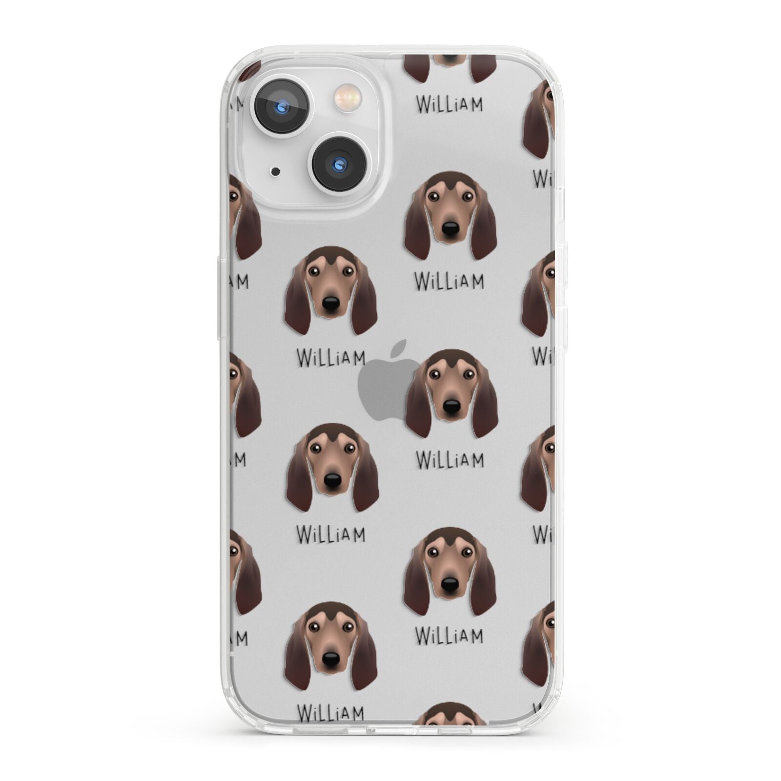 Segugio Italiano Icon with Name iPhone 13 Clear Bumper Case