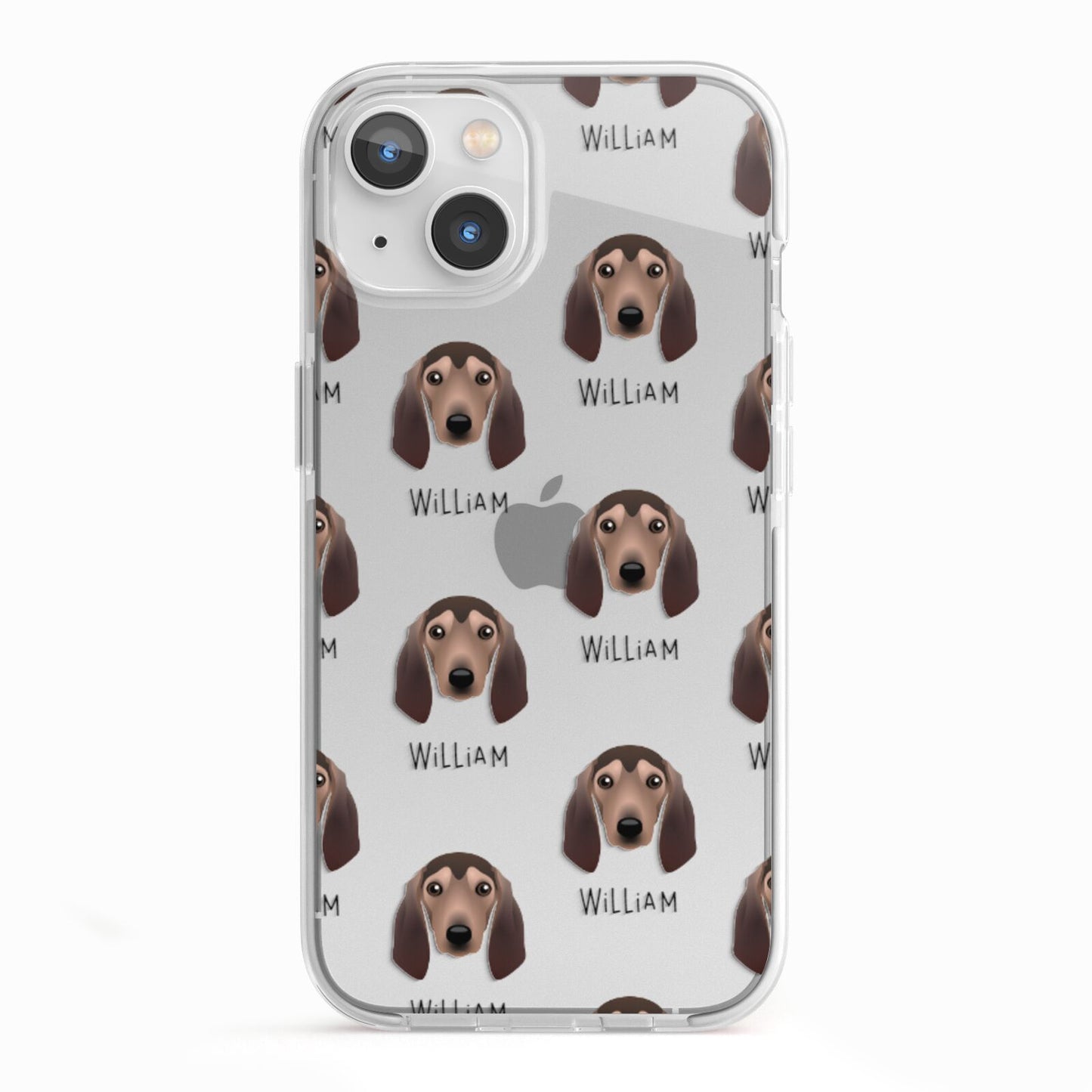 Segugio Italiano Icon with Name iPhone 13 TPU Impact Case with White Edges