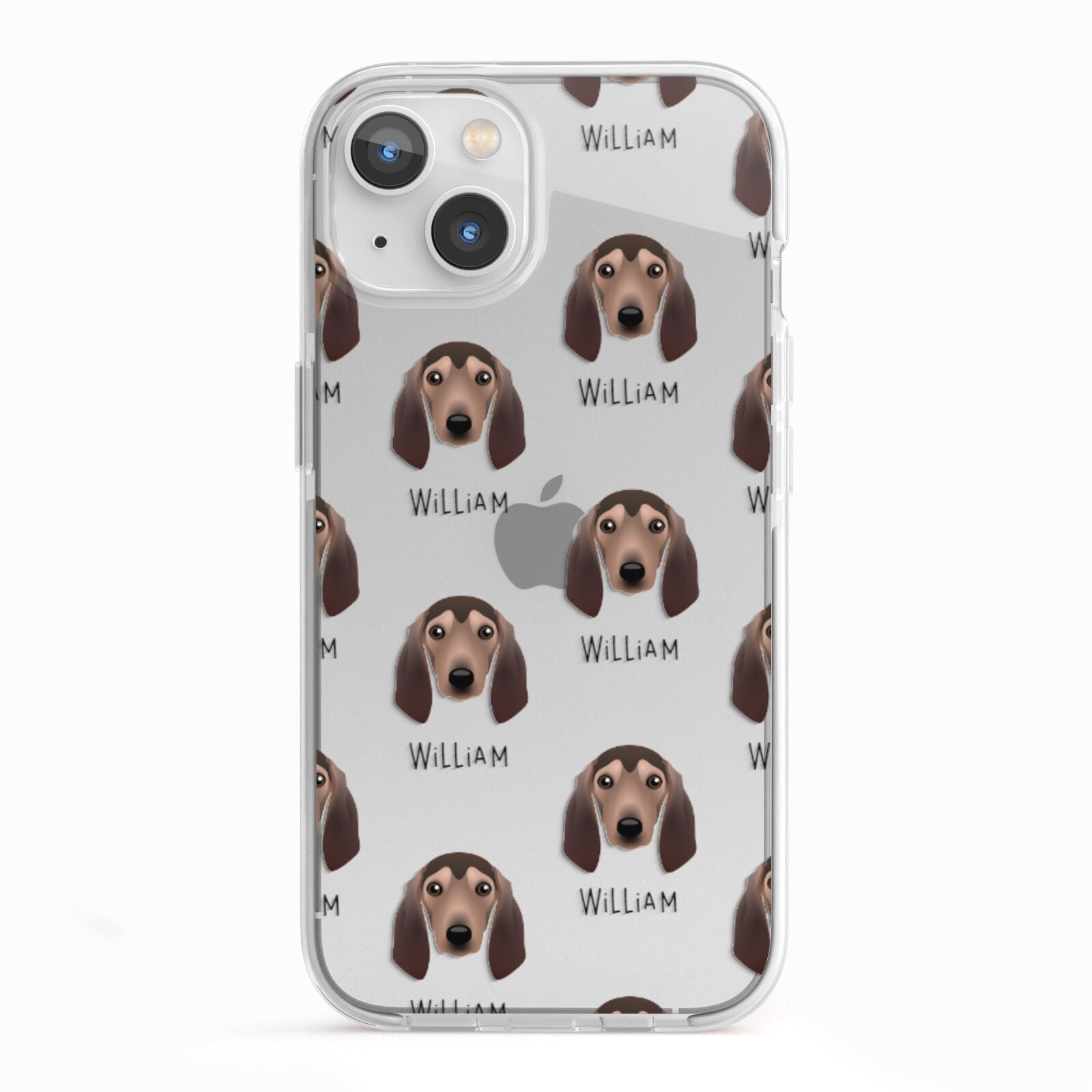 Segugio Italiano Icon with Name iPhone 13 TPU Impact Case with White Edges