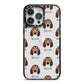Segugio Italiano Icon with Name iPhone 14 Pro Max Black Impact Case on Silver phone