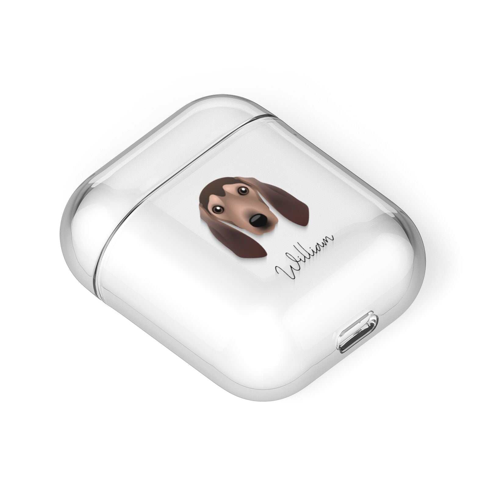 Segugio Italiano Personalised AirPods Case Laid Flat