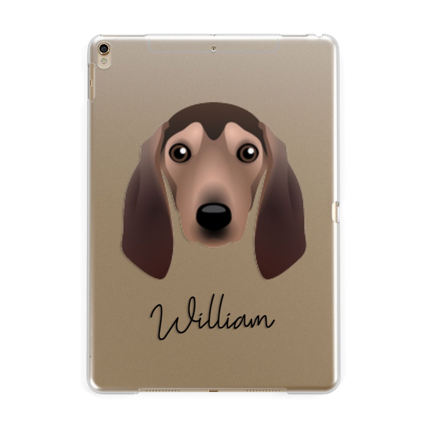 Segugio Italiano Personalised Apple iPad Gold Case