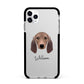 Segugio Italiano Personalised Apple iPhone 11 Pro Max in Silver with Black Impact Case