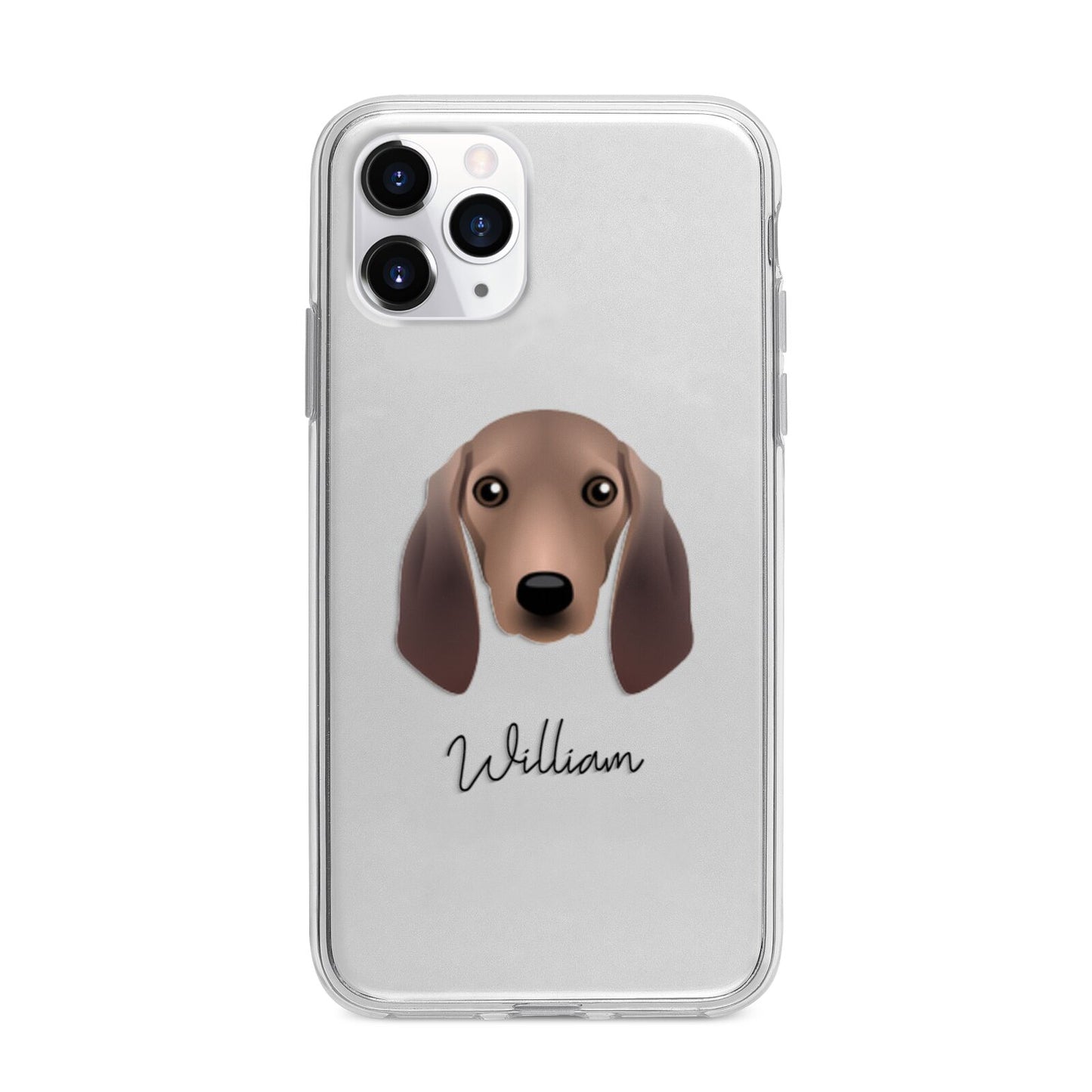 Segugio Italiano Personalised Apple iPhone 11 Pro in Silver with Bumper Case