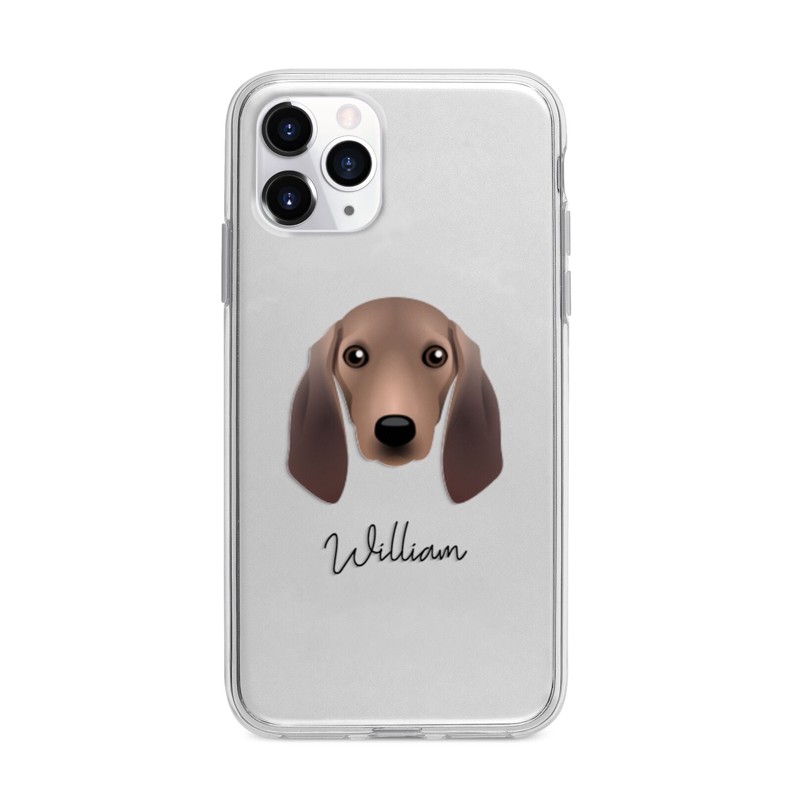 Segugio Italiano Personalised Apple iPhone 11 Pro in Silver with Bumper Case