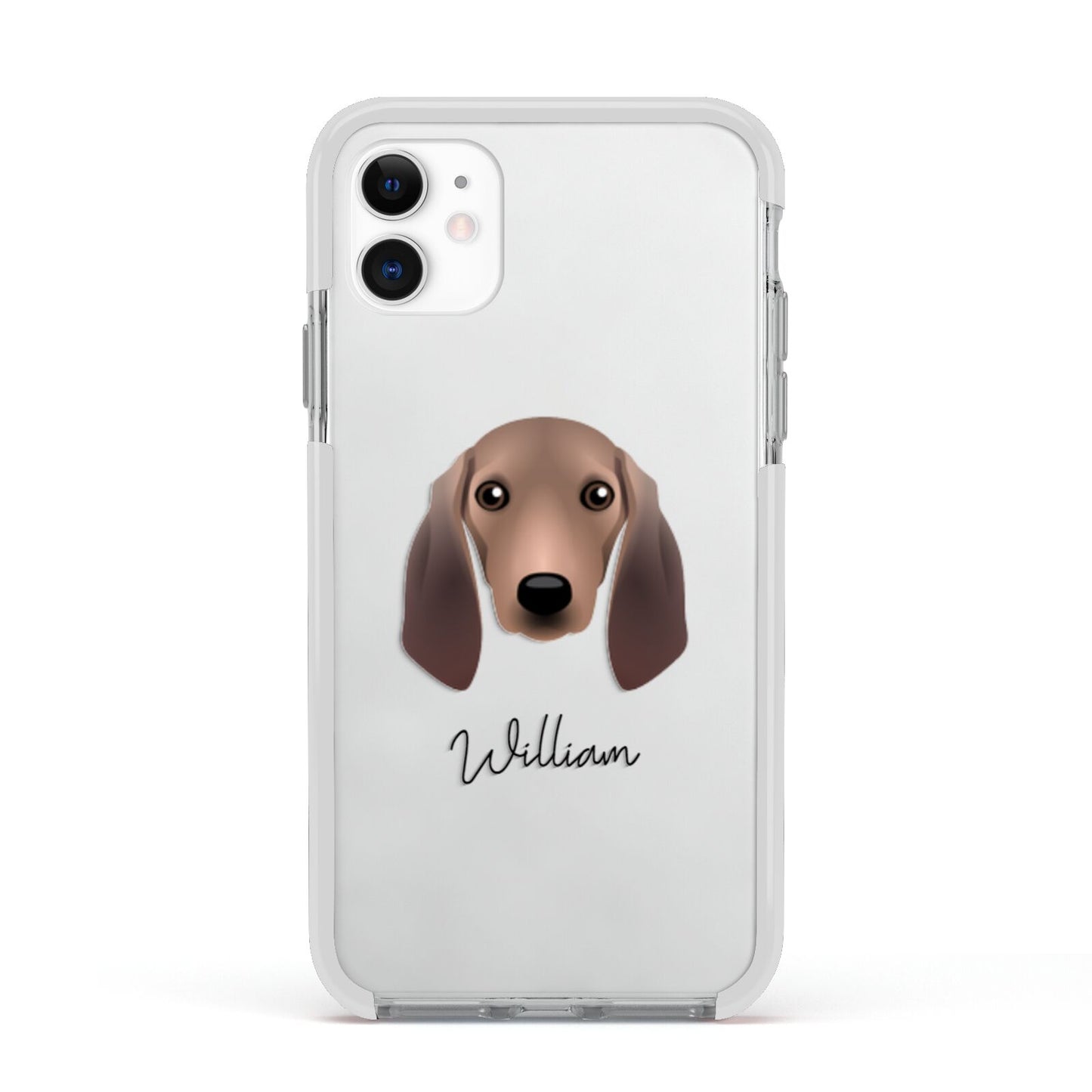 Segugio Italiano Personalised Apple iPhone 11 in White with White Impact Case
