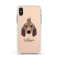Segugio Italiano Personalised Apple iPhone Xs Impact Case White Edge on Gold Phone