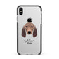 Segugio Italiano Personalised Apple iPhone Xs Max Impact Case Black Edge on Silver Phone
