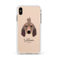 Segugio Italiano Personalised Apple iPhone Xs Max Impact Case White Edge on Gold Phone