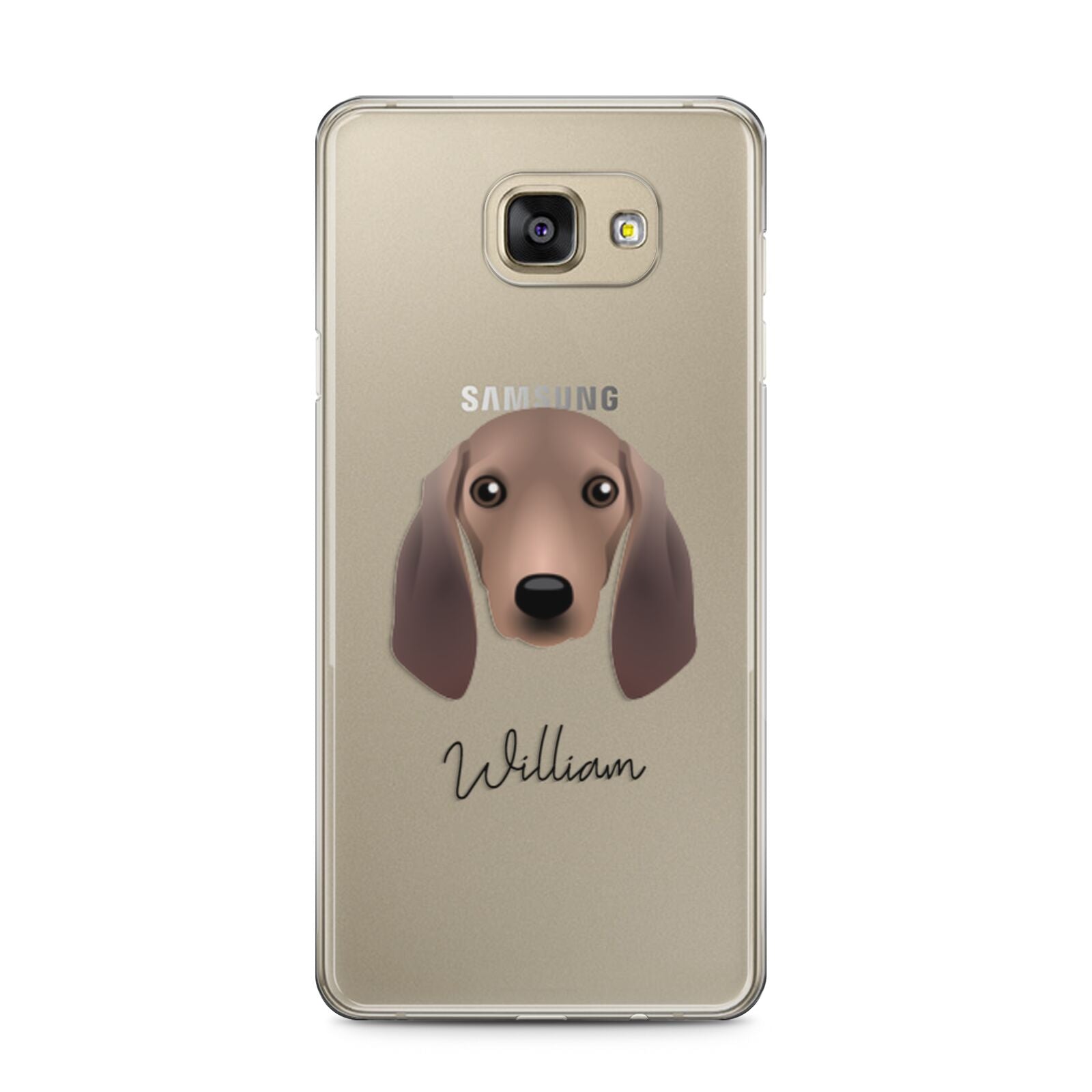 Segugio Italiano Personalised Samsung Galaxy A5 2016 Case on gold phone