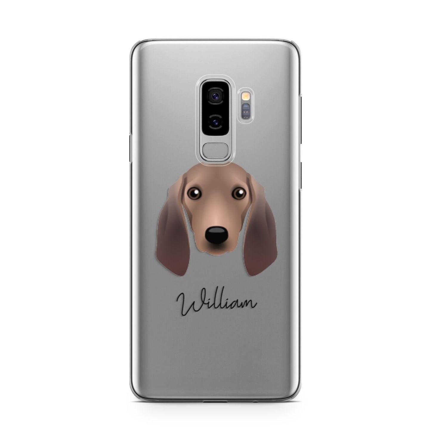 Segugio Italiano Personalised Samsung Galaxy S9 Plus Case on Silver phone